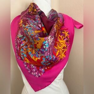 Hermes Silk Scarf -Au Coeur de La Vie motif